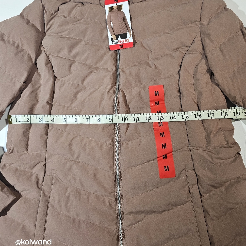 NWT 32° Degrees Heat Womens Cognac Puffer Size M - Picture 5 of 13